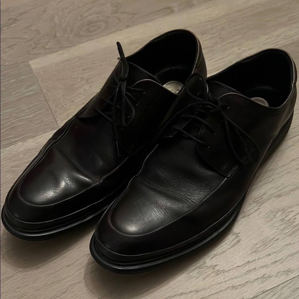 Kenneth Cole Black Leather Oxfords Classic Formal Design - Picture 3 of 4
